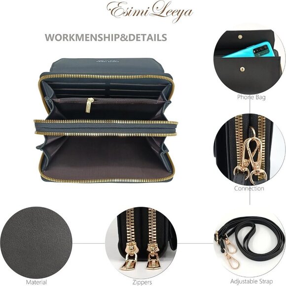 Esimileeya Compact Small Crossbody Bags for Women Trendy Clutch Handbag Purses f - Picture 4 of 7